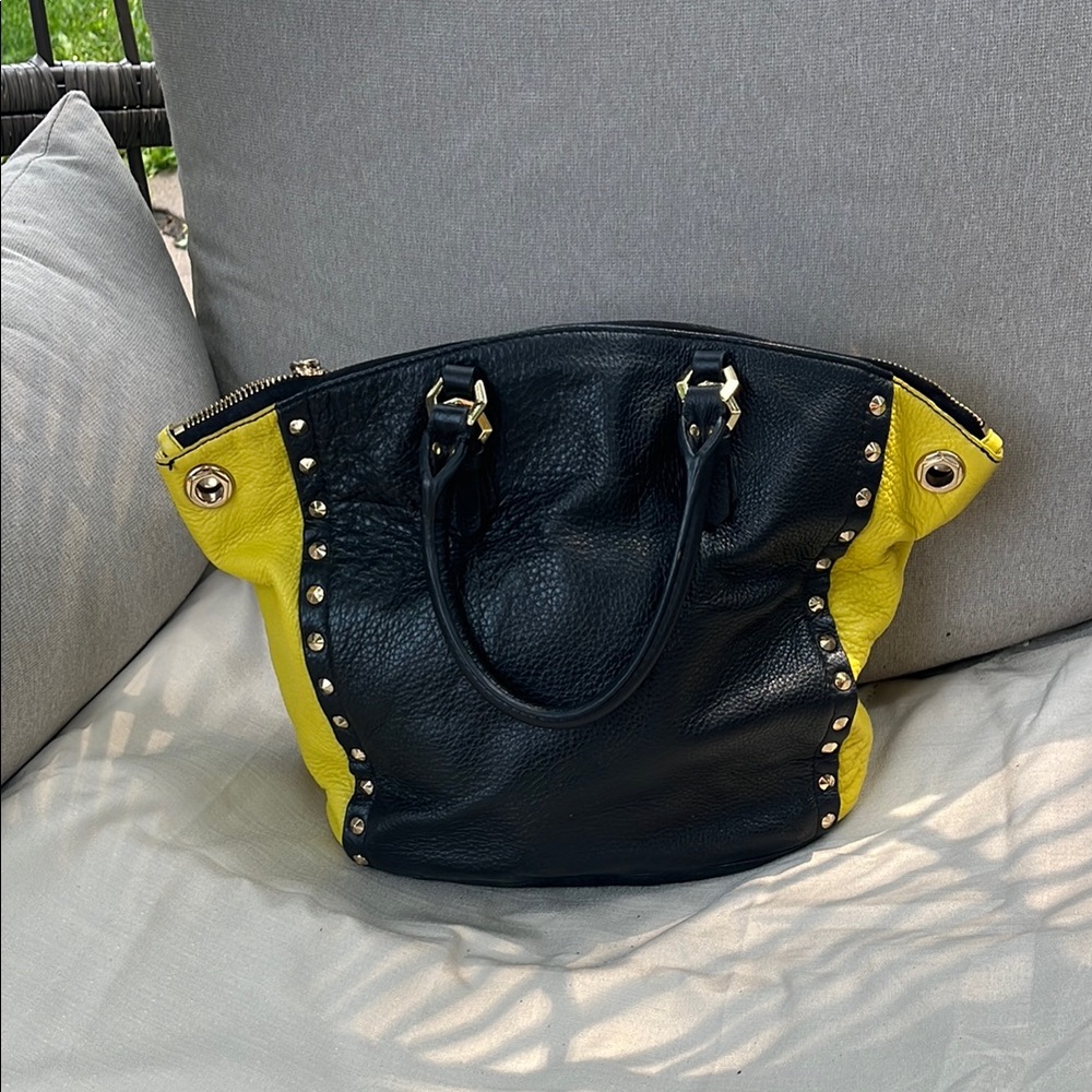 Stylish Black and Yellow Women's Bag